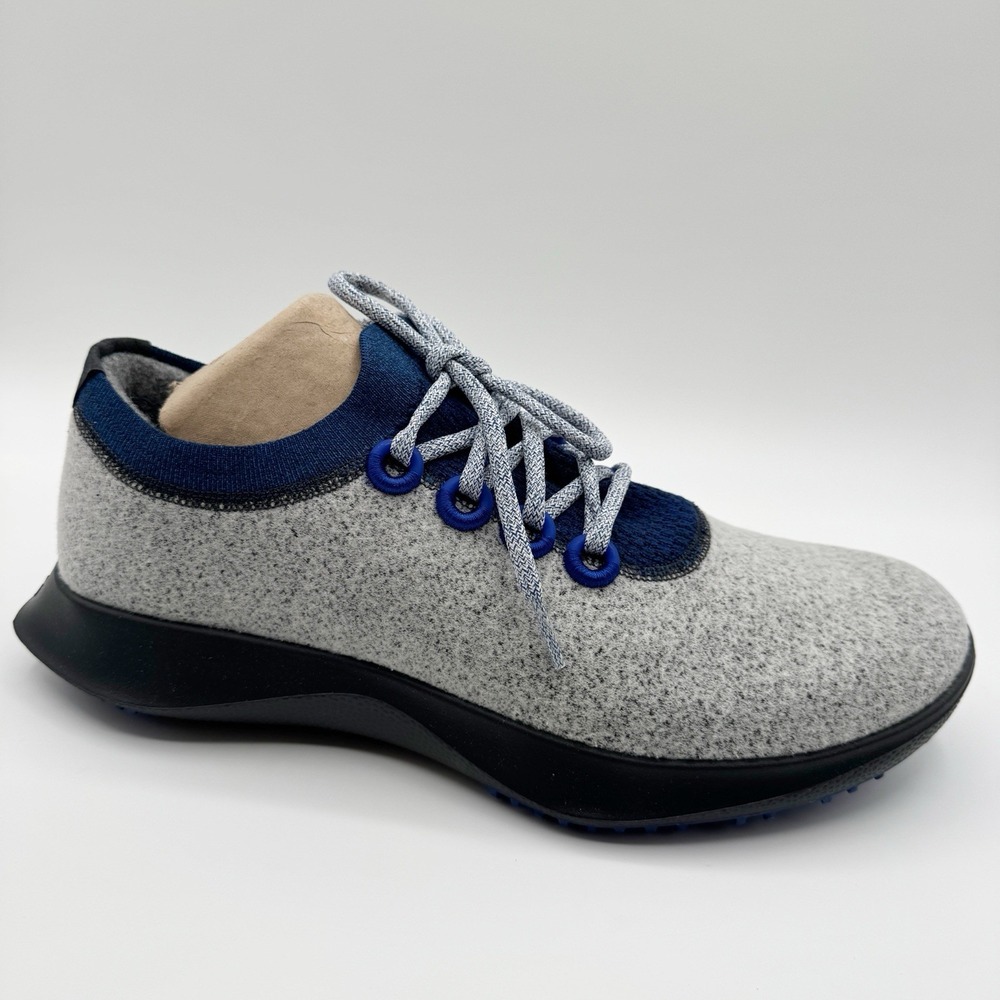Allbirds Mens Wool Dasher Mizzles Sneakers Portia Blue Dark Grey 11.5